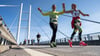 Die stattliche Rügenbrücke von Stralsund nach Rügen ist einmal im Jahr Schauplatz eines Marathons.