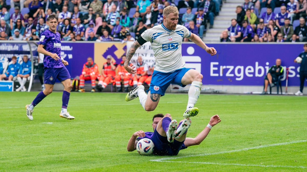 Hansa Rostock holt einen glücklichen Punkt bei Erzgebirge Aue